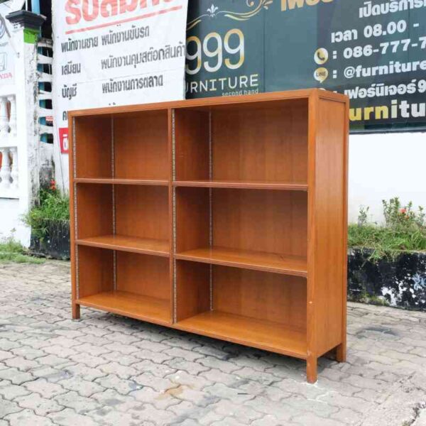 document storage shelf Bookshelf, wooden frame, 3 levels (adjustable shelves)