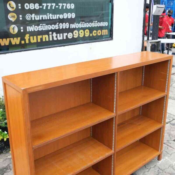 document storage shelf Bookshelf, wooden frame, 3 levels (adjustable shelves)