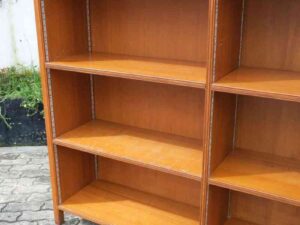 document storage shelf Bookshelf, wooden frame, 3 levels (adjustable shelves)