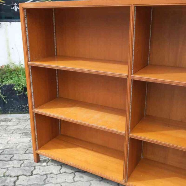 document storage shelf Bookshelf, wooden frame, 3 levels (adjustable shelves)