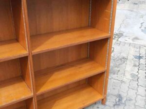 document storage shelf Bookshelf, wooden frame, 3 levels (adjustable shelves)