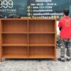 document storage shelf Bookshelf, wooden frame, 3 levels (adjustable shelves)