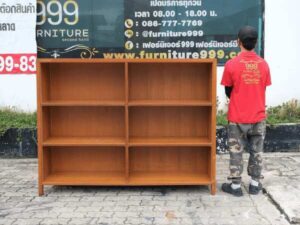 document storage shelf Bookshelf, wooden frame, 3 levels (adjustable shelves)