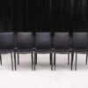 Dark brown/black leather chair, dining chair restaurant chair