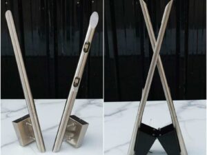 Bathroom counter lamp Glass front lamp, steel frame, wall mounted