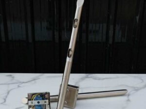 Bathroom counter lamp Glass front lamp, steel frame, wall mounted