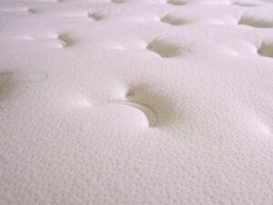 Mattress with base, 6 feet, 14 inches thick, gray, Sleep to Live brand.
