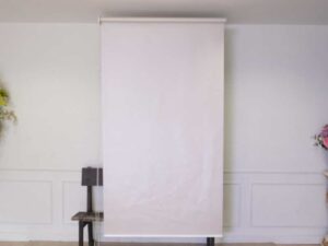 window blinds Roller blinds with pull chain system, white