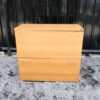Filing cabinet, 2 drawers, wooden frame, gray color, wooden top, Logica brand.