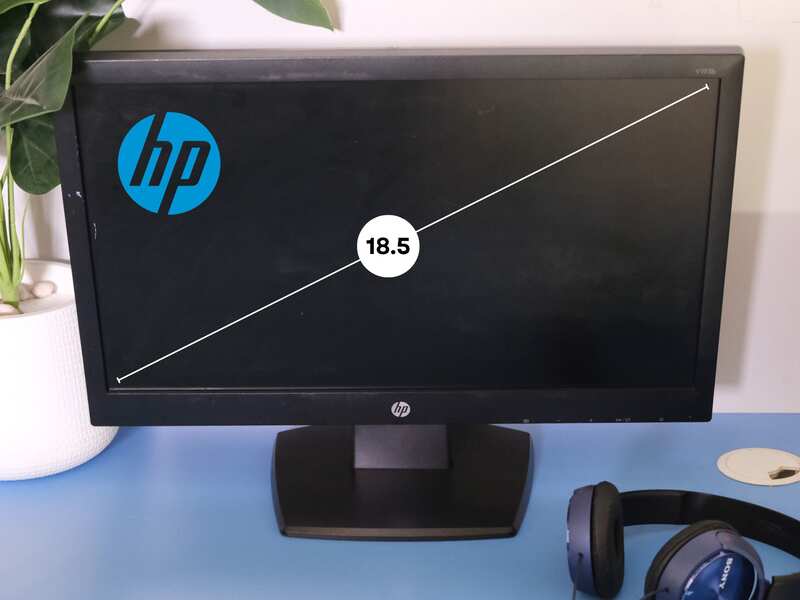 HP computer screen 18.5 inches, model V193b, works normally.