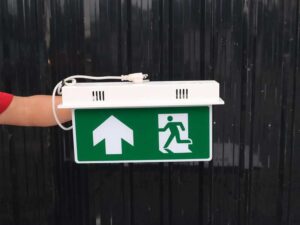 Emergency exit sign, sunny brand, 2-sided, Slim Line