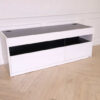 White TV stand TV stand 2 drawers modern style Koncept brand