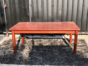 wooden dining table Multi-purpose table Mahogany wood color
