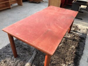 wooden dining table Multi-purpose table Mahogany wood color