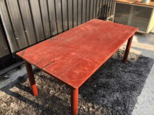 wooden dining table Multi-purpose table Mahogany wood color