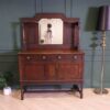 Oak sideboard, 2 drawers, 2 doors, 1 mirror.