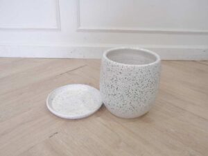 small flower pot Marble patterned clay pot quality material strong and durable