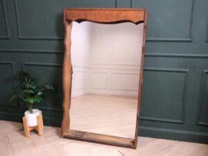 Mirror, dressing room mirror, wooden frame