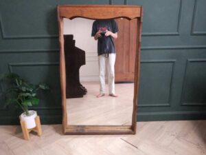 Mirror, dressing room mirror, wooden frame