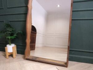 Mirror, dressing room mirror, wooden frame