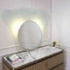 circle mirror shell pattern frame