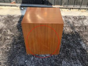 Mobile cabinet, 2 drawers, wooden frame, with wheels