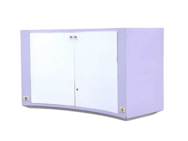 Jewelry cabinet, glass product display cabinet, long curve shape, purple