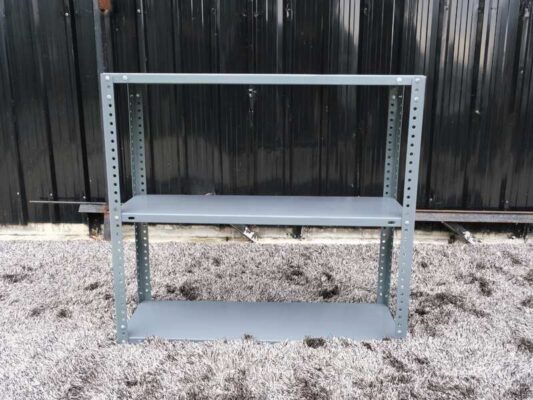 Product shelf Multi-purpose shelf, 3 shelves, steel frame, gray color