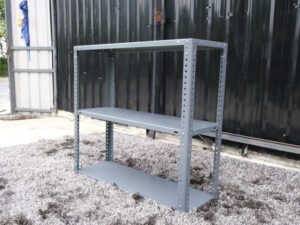Product shelf Multi-purpose shelf, 3 shelves, steel frame, gray color