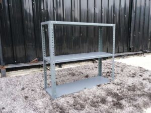Product shelf Multi-purpose shelf, 3 shelves, steel frame, gray color