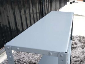 Product shelf Multi-purpose shelf, 3 shelves, steel frame, gray color