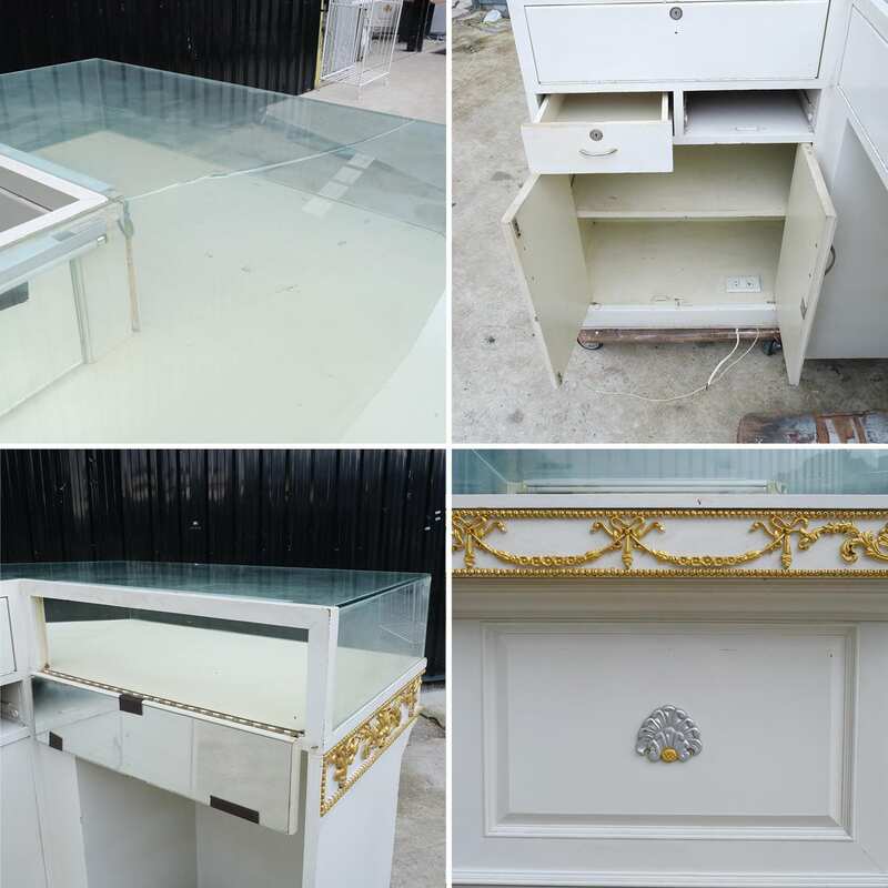 Jewelry cabinet, jewelry cabinet, diamond cabinet, product display cabinet, white cut corner cabinet