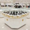 Jewelry cabinet, jewelry cabinet, diamond cabinet, product display cabinet, white cut corner cabinet
