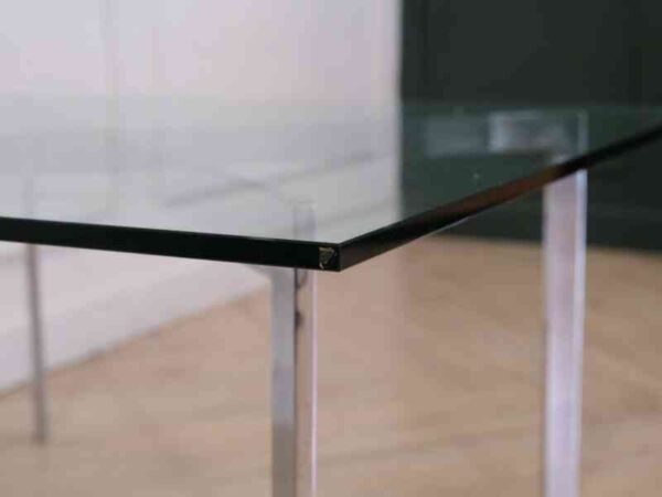 Square glass table steel frame 4 legs brand modemform