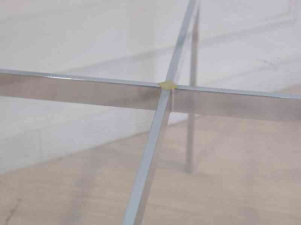 Square glass table steel frame 4 legs brand modemform