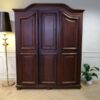 Wardrobe with 3 doors, opening, walnut color, European workmanship, sourced from Germany.