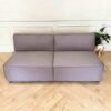 2 seat sofa, fabric cushion, gray color