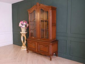Wooden display cabinet, Louis style, European work from Germany.