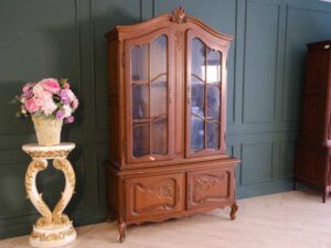 Wooden display cabinet, Louis style, European work from Germany.