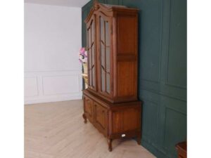 Wooden display cabinet, Louis style, European work from Germany.
