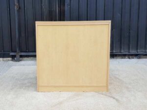 2 sliding door document cabinet with built-in shelves, cream color