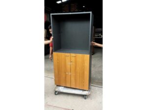 Tall file cabinet with 2 doors, Logica brand.