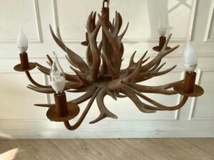 Deer antler chandelier, vintage style
