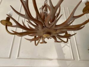 Deer antler chandelier, vintage style