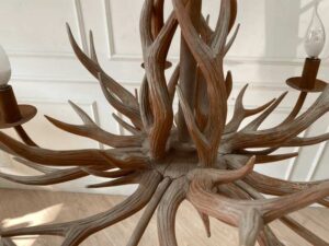 Deer antler chandelier, vintage style