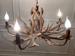 Deer antler chandelier, vintage style