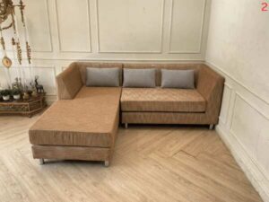 3-seat L-shaped corner sofa, fabric cushion, with 3 pillows *Brand new, never used