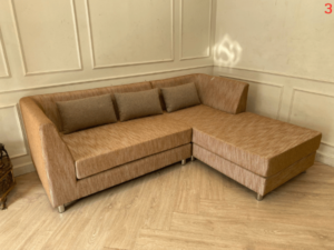 3-seat L-shaped corner sofa, fabric cushion, with 3 pillows *Brand new, never used