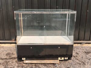 Jewelry cabinet, glass cabinet to display products Rectangular shape Sliding glass door, 2 drawers