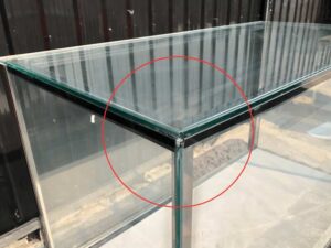 Jewelry cabinet, glass cabinet to display products Rectangular shape Sliding glass door, 2 drawers